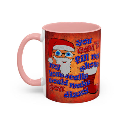 santa's shoes - Accent Mug (burnt orange)