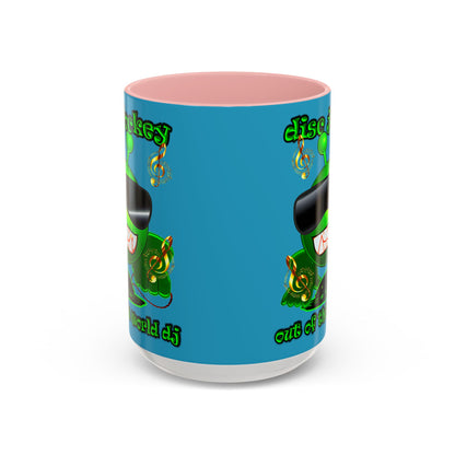 disc jockey - Accent Mug (turquoise)