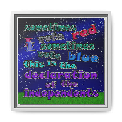 declaration of the independents - framed canvas art ('snoops' background)