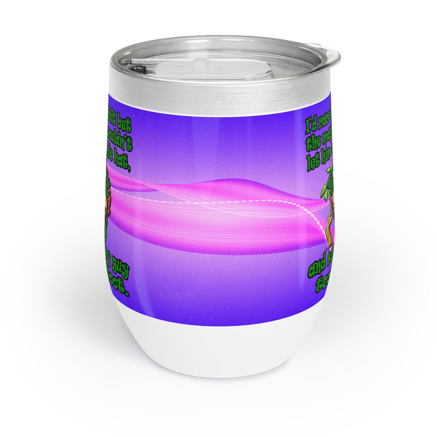 turtle race - Chill Wine Tumbler (purple-pink wave)