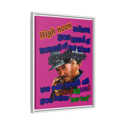 high noon - framed canvas art (pink)