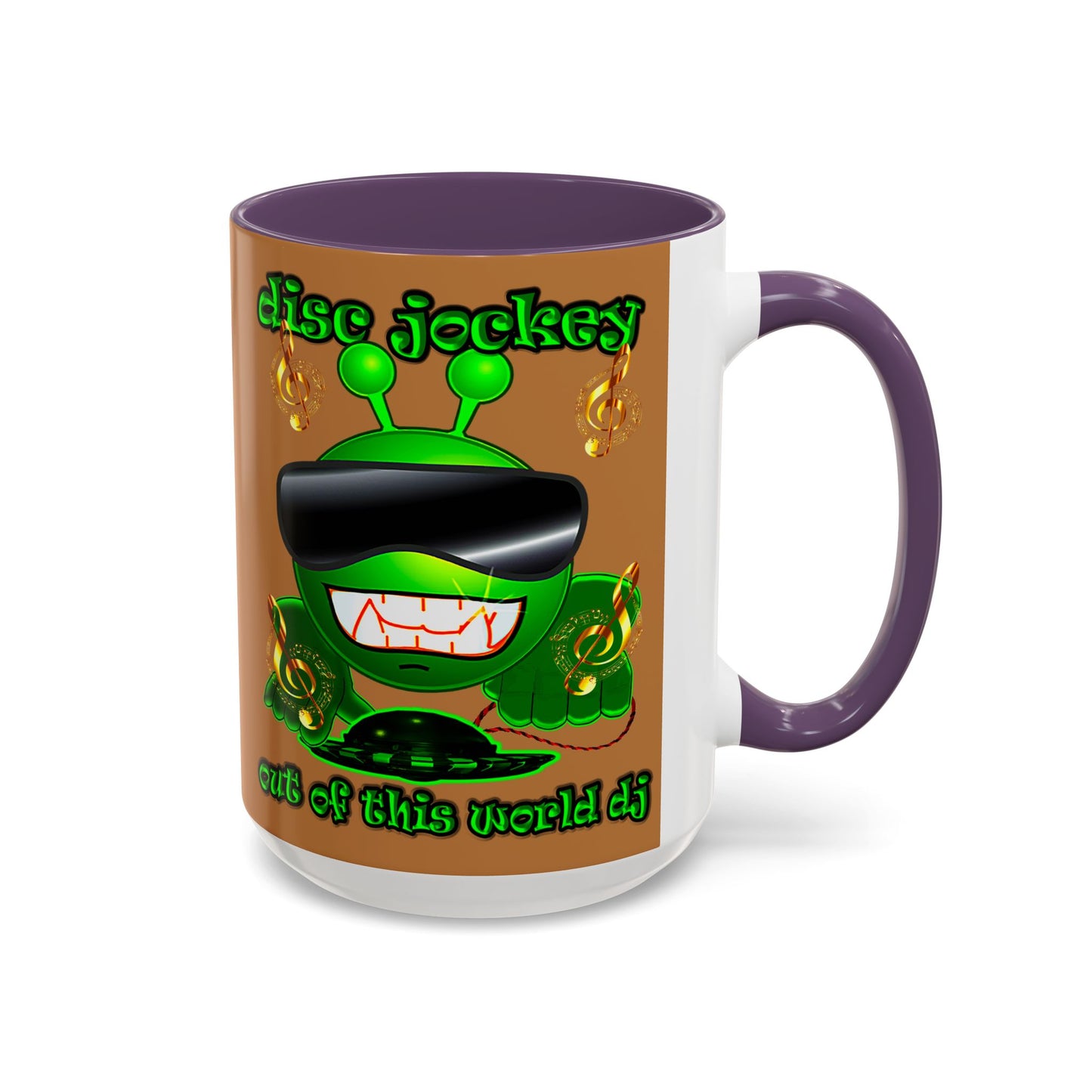 disc jockey - Accent Mug (light brown)