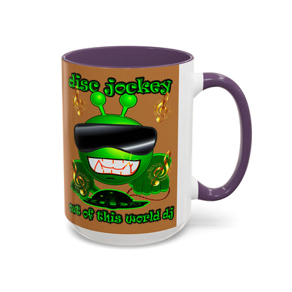 disc jockey - Accent Mug (light brown)