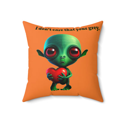 I don't care that your grey - Faux Suede Square Pillow - (crusta)