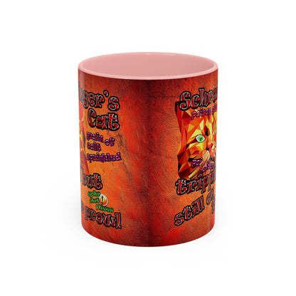 schrodinger's cat - Accent Mug (burnt orange)