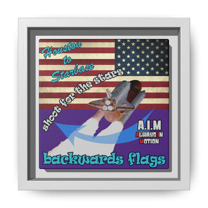 shoot for the stars - framed canvas art (purple)