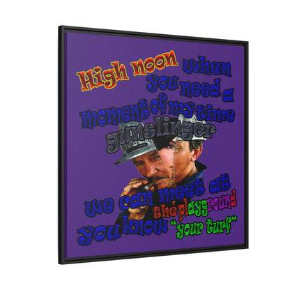 high noon - framed canvas art (purple)