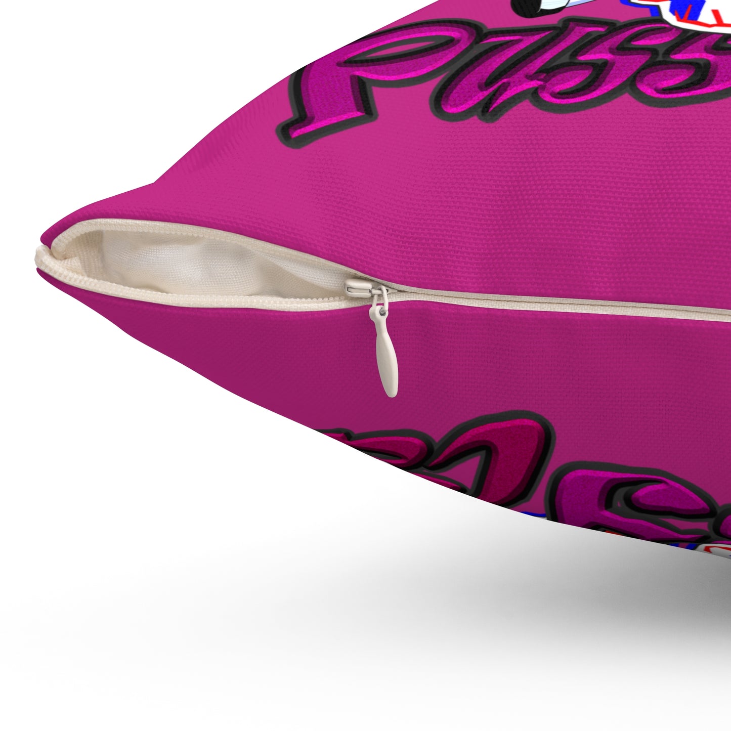 tag that - Spun Polyester Square Pillow - (pink)