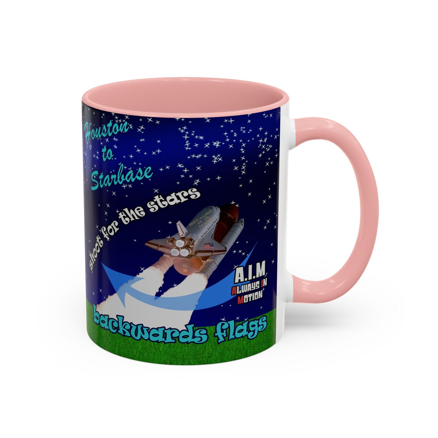 shoot for the stars - Accent Mug ('snoops' background)