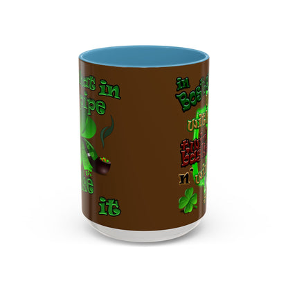 celtics logo - Accent Mug (brown)