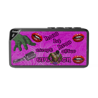 hoes b4 bros - Jabba Bluetooth Speaker (pink swirl)