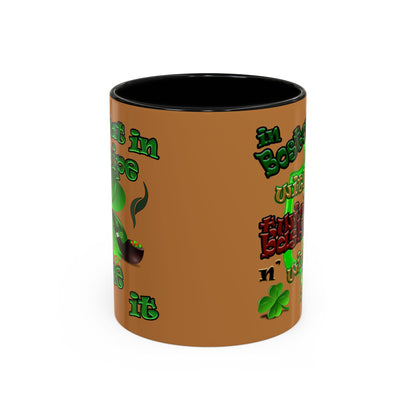 celtics logo - Accent Mug (light brown)