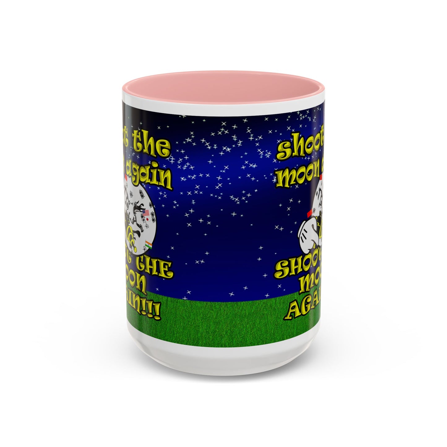 shoot the moon again - Accent Mug ('snoops' background)