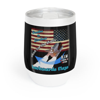 shoot for the stars - Chill Wine Tumbler (black)