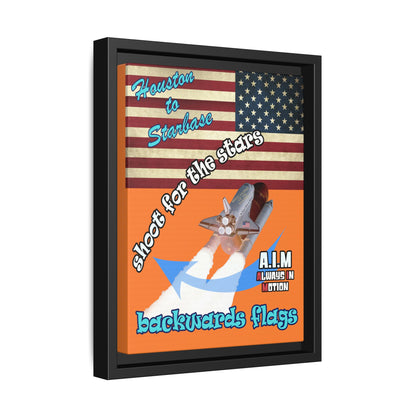 shoot for the stars - framed canvas art (crusta)