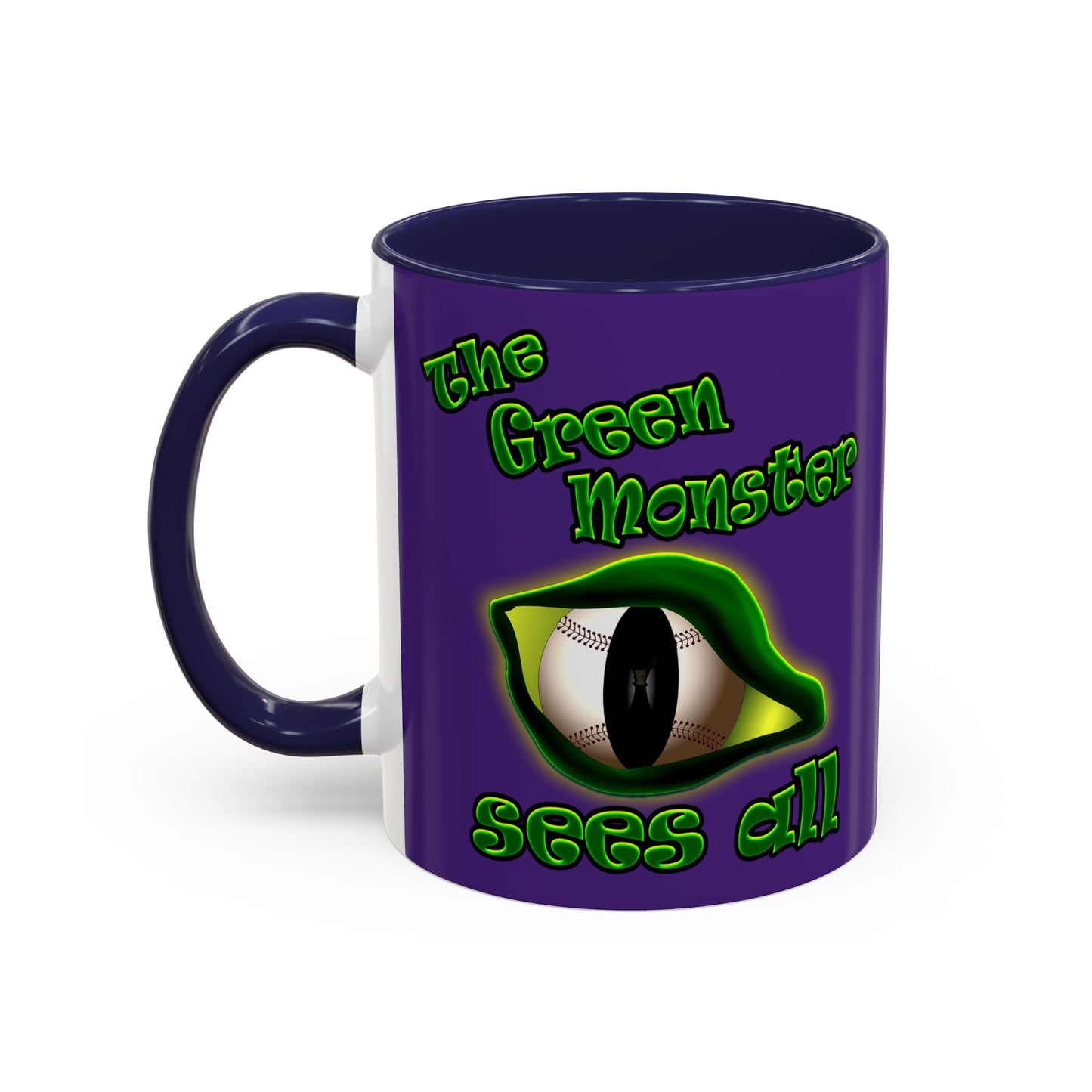green monster - Accent Mug (purple)