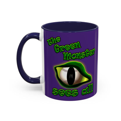green monster - Accent Mug (purple)