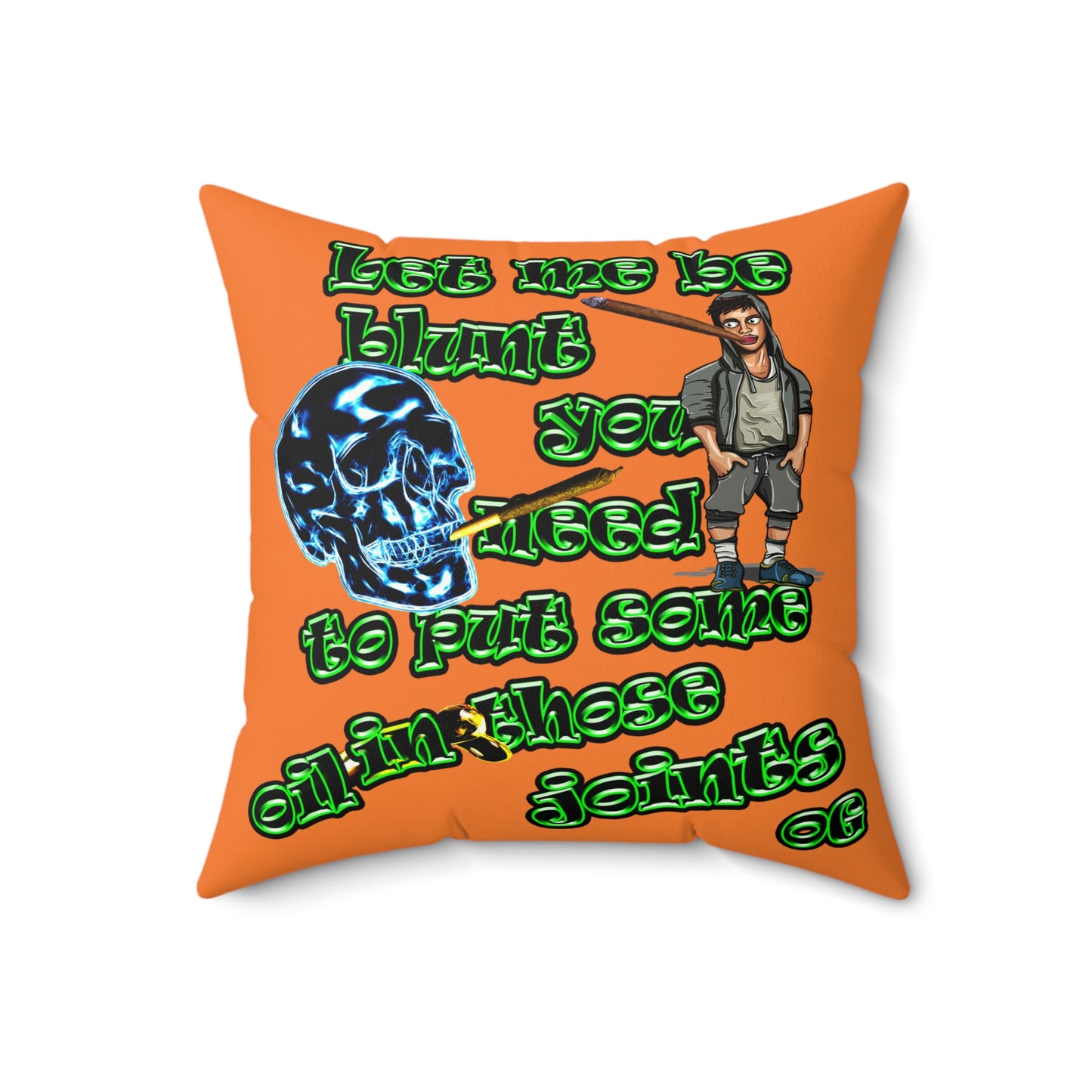 og - Faux Suede Square Pillow - (crusta)