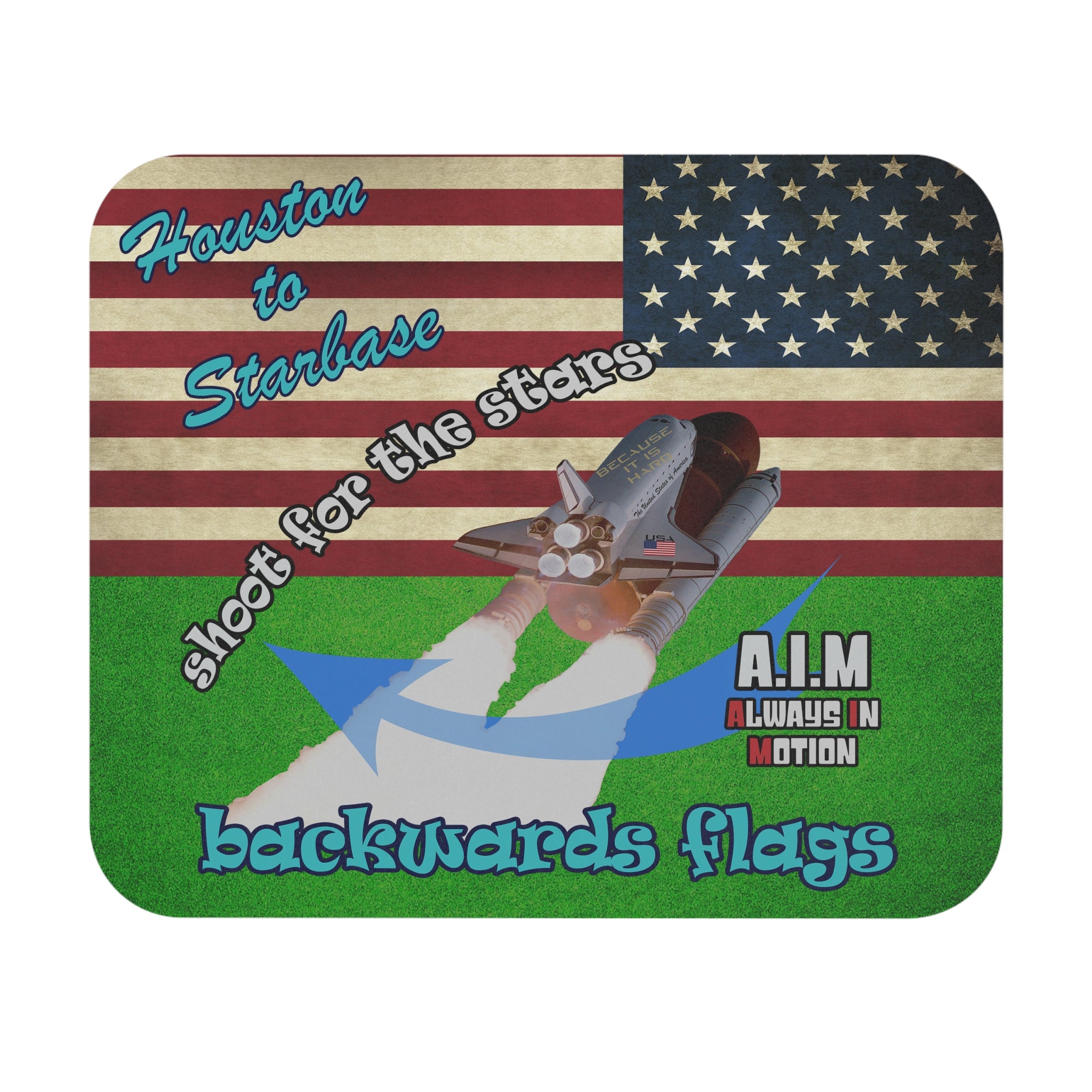 shoot for the stars - Mouse Pad (Rectangle) - (green turf)