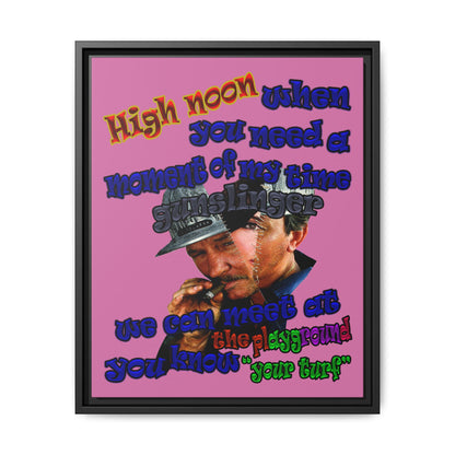 high noon - framed canvas art (light pink)