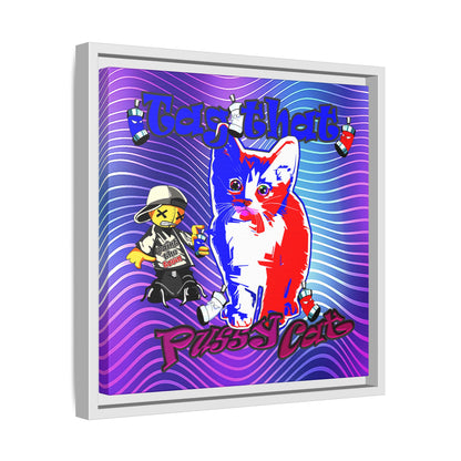 tag that - framed canvas art (purple wave)