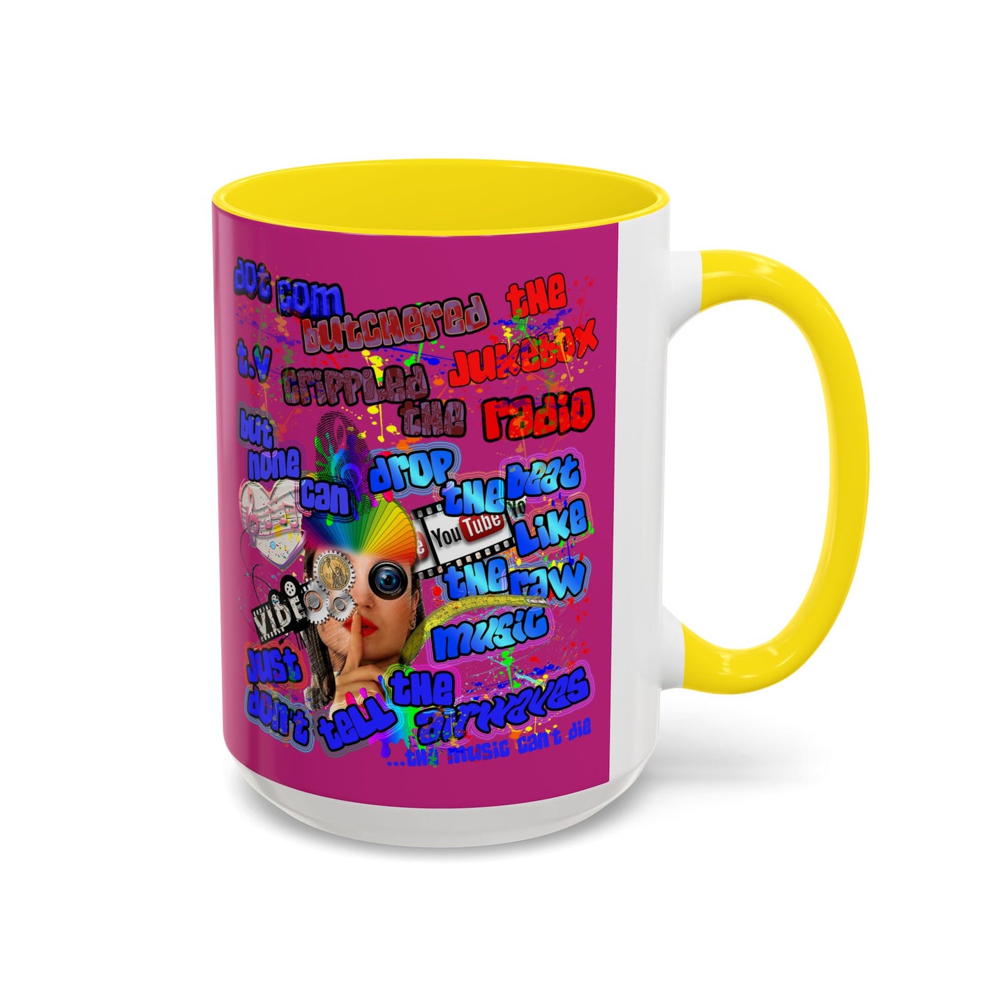 drop the beat - Accent Mug (pink)
