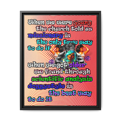 doggystyle - framed canvas art (yellow-orange wave)