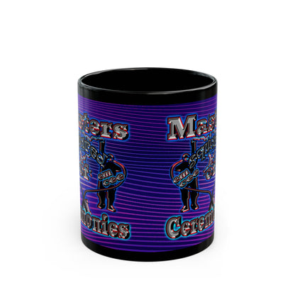 em cee squared - Black Mug (purple wave)