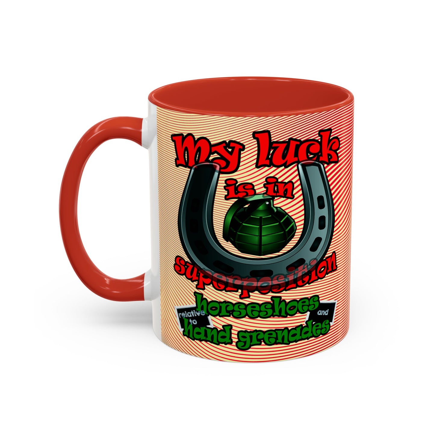 my luck - Accent Mug (yellow-orange wave)