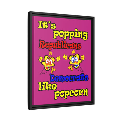 popping like popcorn - framed canvas art (pink)