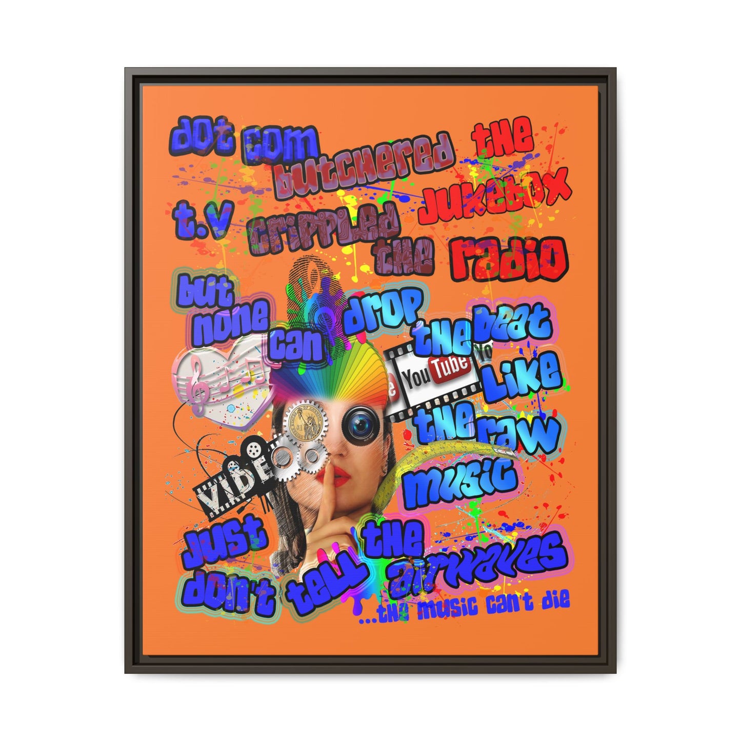 drop the beat - framed canvas art (crusta)