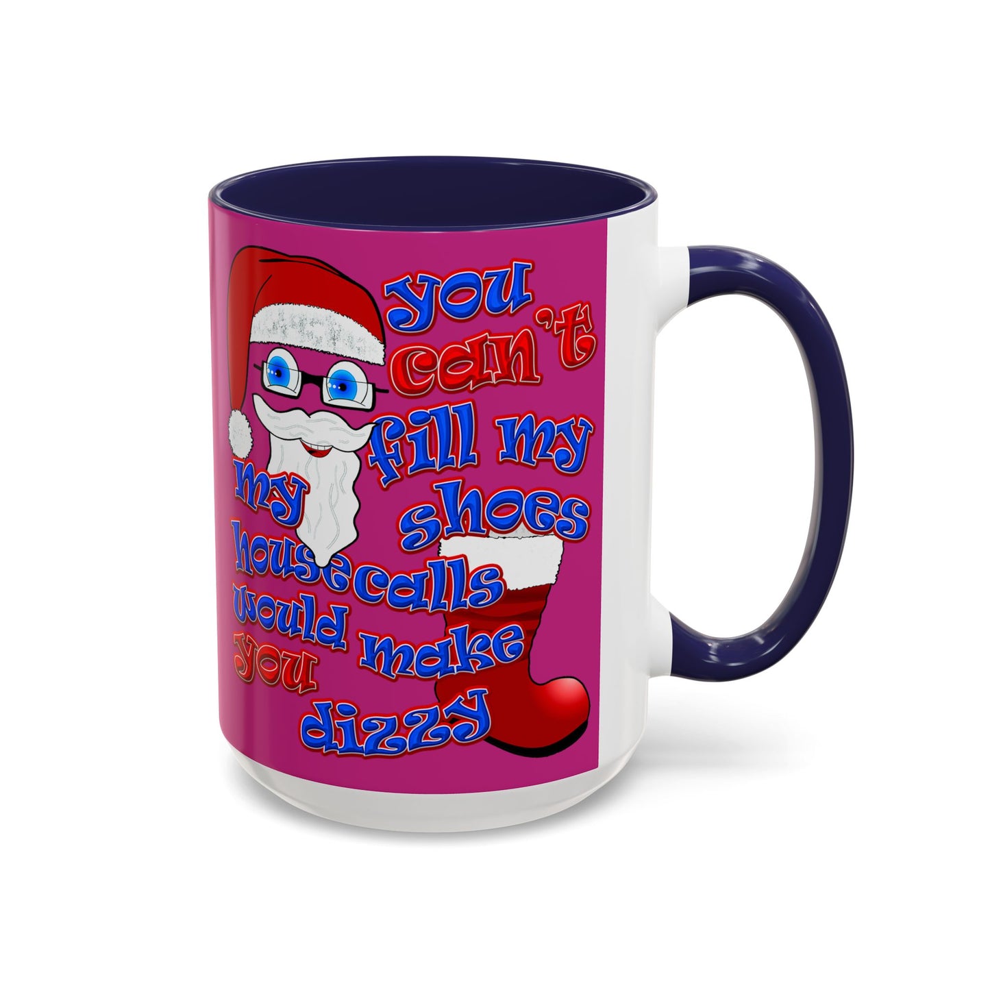 santa's shoes - Accent Mug (pink)