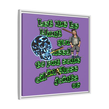 og - framed canvas art (light purple)