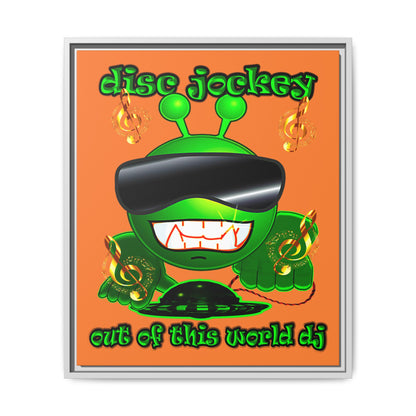 disc jockey - framed canvas art (crusta)