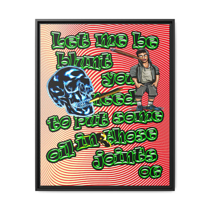 og - framed canvas art (yellow-orange wave)