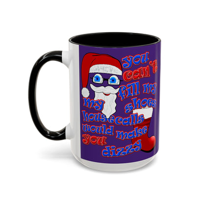 santa's shoes - Accent Mug (purple)