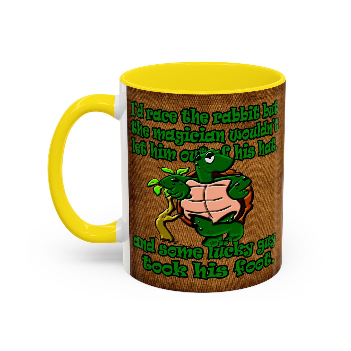 turtle race - Accent Mug (brown papyrus)