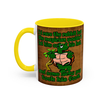 turtle race - Accent Mug (brown papyrus)