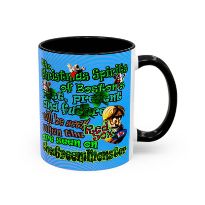 christmas spirits of boston - Accent Mug (light blue-purple wave)