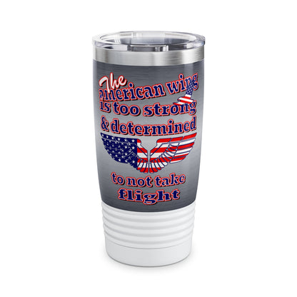 american wing - Ringneck Tumbler, 20oz (brushed nickel)