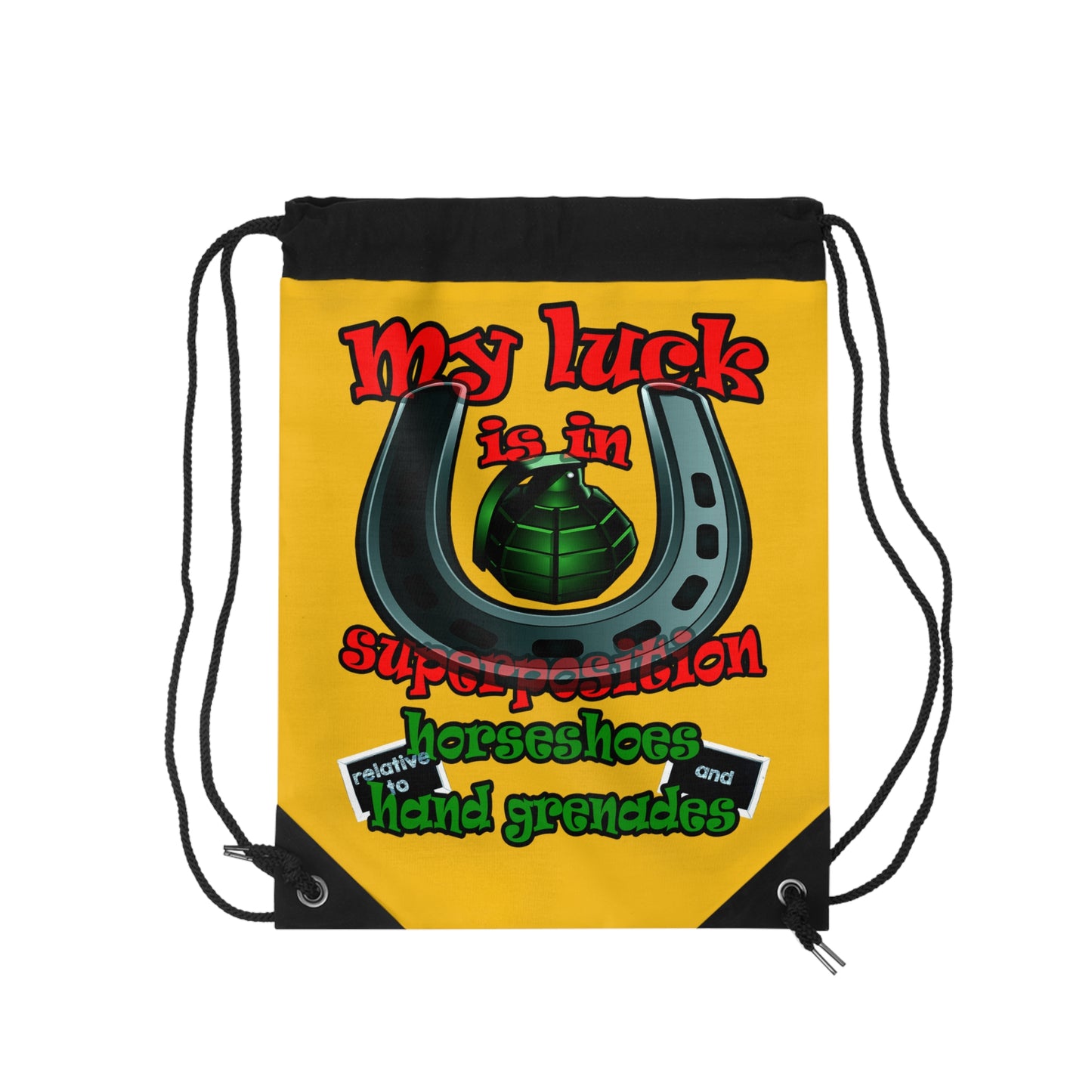 my luck - Drawstring Bag (yellow)