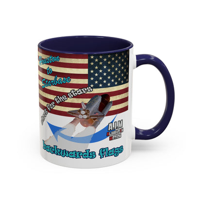 shoot for the stars - Accent Mug (white)