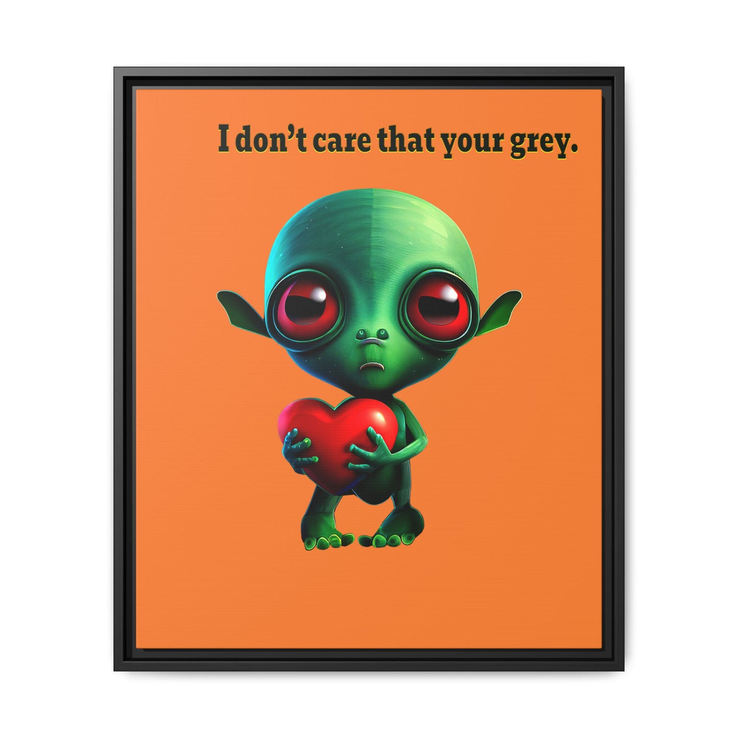 I don't care that your grey - framed canvas art (crusta)