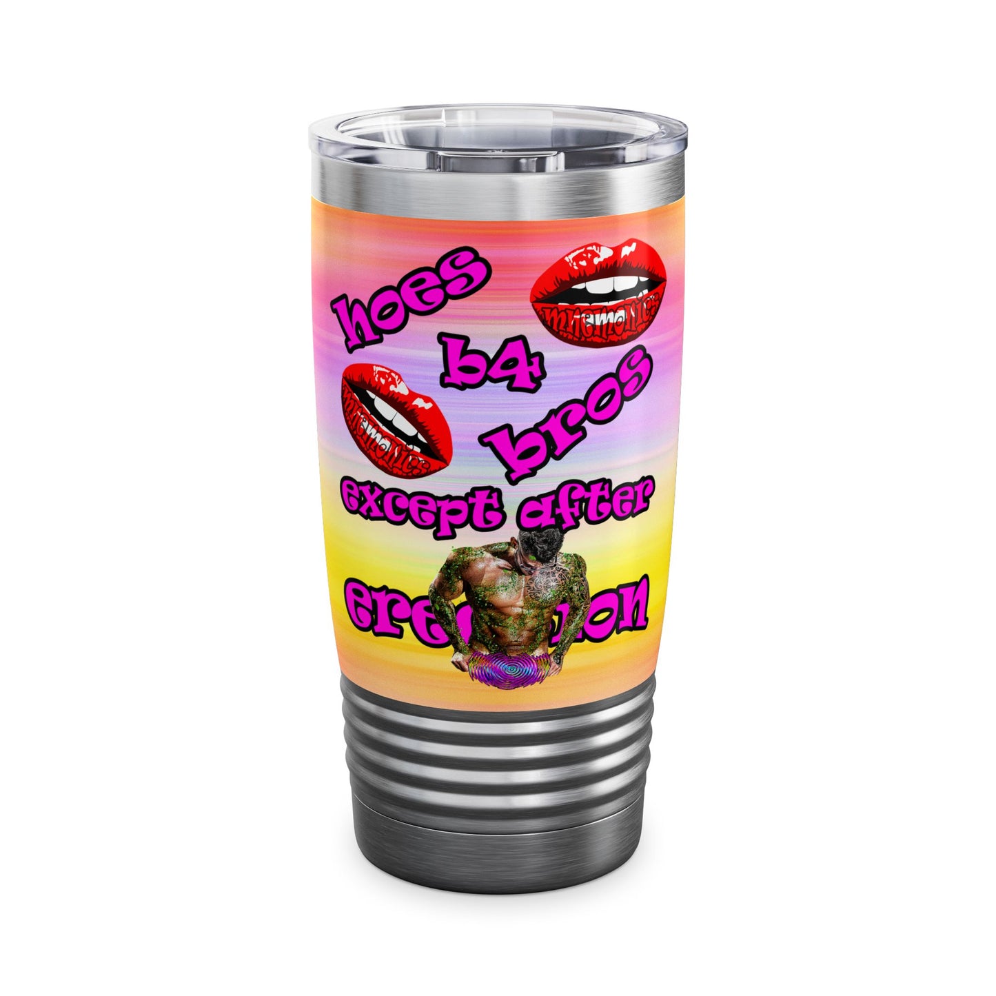 hoes b4 bros - Ringneck Tumbler, 20oz (color blur)