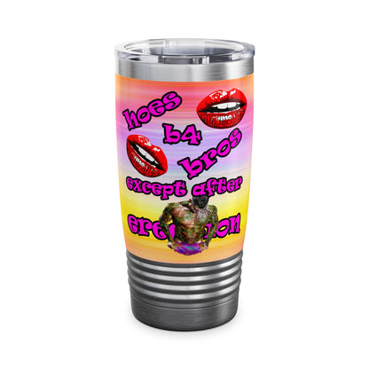 hoes b4 bros - Ringneck Tumbler, 20oz (color blur)