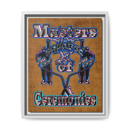em cee squared - framed canvas art (brown papyrus)