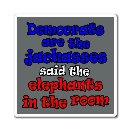 donkeys and elephants - Magnets - (dark grey)