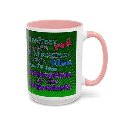 declaration of the independents - Accent Mug (logo green)