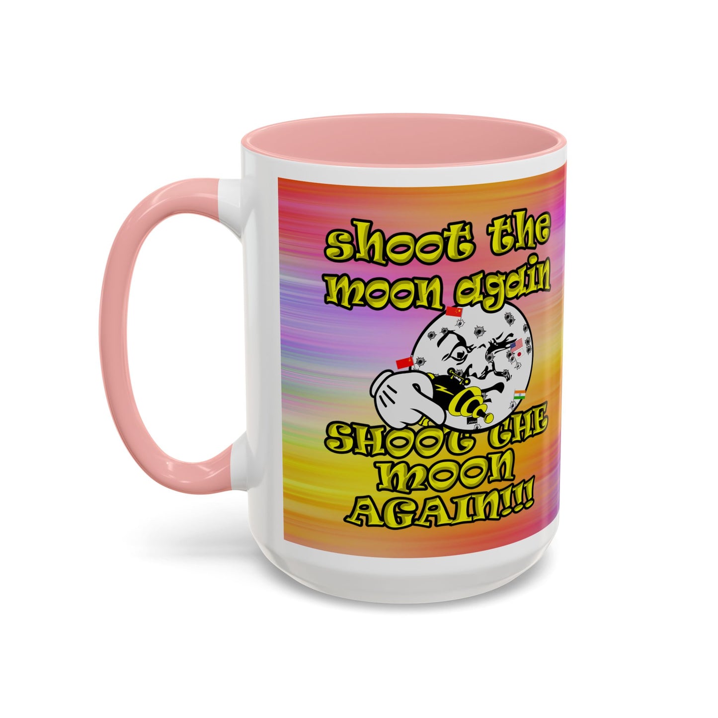 shoot the moon again - Accent Mug (color blur)