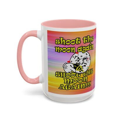 shoot the moon again - Accent Mug (color blur)
